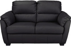 Collection Trieste Regular Leather Sofa - Black